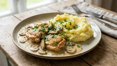 Kuře v krémové houbové omáčce: jednoduché jídlo s nádechem restauračního stylu