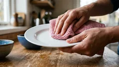 Kuchyňské utěrky. Proč sušení talířů a šálků utěrkou může být špatný zvyk